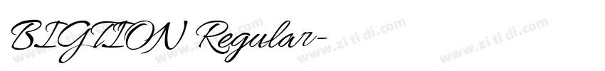 BIGTION Regular字体转换